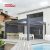 Electric Outdoor Pergola with Waterproof Function Sliding Glass Door Ideal Gardens Patios Backyards Retractable Pergola