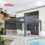 Powder  Coated Aluminum Louvered Solar  Powered Adjustable Roof Outdoor Patio Garden Balcony Pergola Retractable Pergola