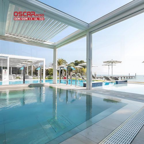 Adjustable Customized Modern Bioclimatic Outdoor Aluminium Louver Pergola Garden Patio Backyard Retractable Pergola