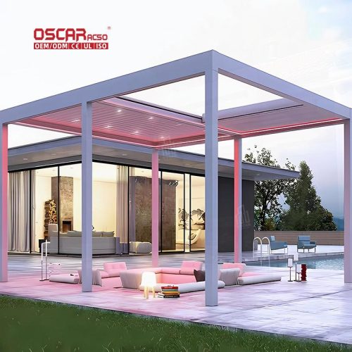 Covers Backyard Garden Balcony with Sun Protection Ventilation Feature Ideal Outdoor Shading Solution Retractable Pergola