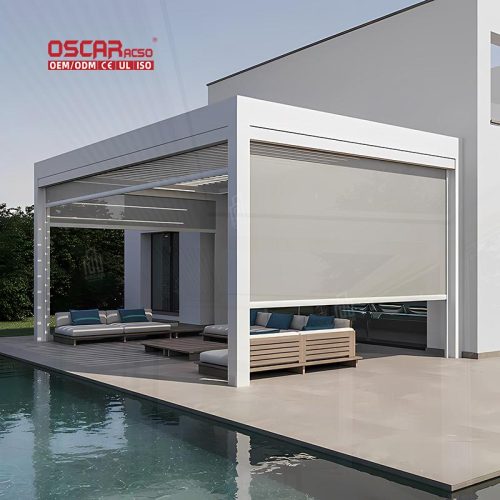 Wholesale Outdoor Heavy - Duty Electric Waterproof Bioclimatic Aluminium Gazebo Garden Patio Backyard Retractable Pergola