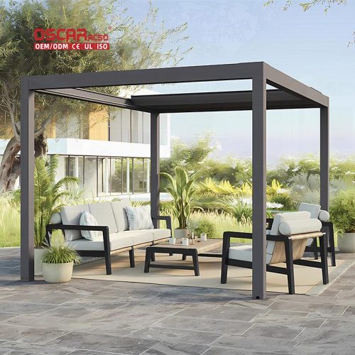 Automatic Sunroof Electric Shutter Bioclimatic Gazebo and Pergola Aluminium Ideal Garden Patio Backyard Retractable Pergola