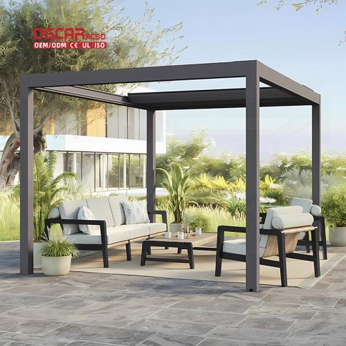 Waterproof & Louvered Outdoor Aluminium Roof Patio Pergola Ideal Backyard Garden and Poolside Retractable Pergola