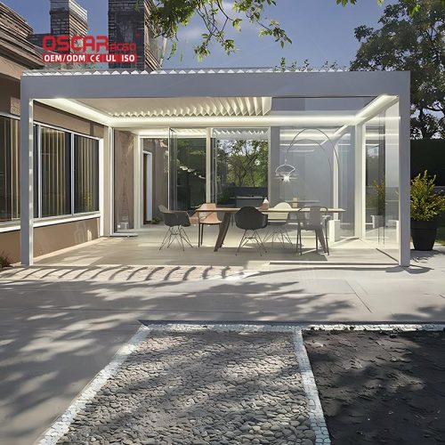 Portable Bioclimatic Backyard Patio Pergolas Outdoor Gatherings Picnics and Relaxing Retractable Pergola