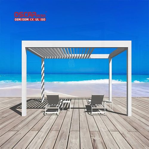 Sturdy Lightweight Outdoor Aluminum Structure Patio Gazebo Garden Terrace Backyard in Turkey Retractable Pergola