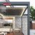Waterproof Louvered Aluminum Roof System Garden Pavilion with Led Lights Outdoor Patio Balcony Retractable Pergola
