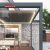 Hot Sale Waterproof Retractable Aluminum Louvered Structures Outdoor Patio Garden Balcony Retractable Pergola