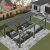 Motorized Adjustable Aluminum Sun Shade Louver Blade Bioclimatic Roof Patio Balcony Garden Outdoor Retractable Pergola