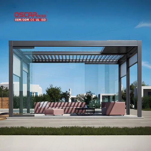 Waterproof Outdoor Patio Pergola Roof System Garden Balcony Deck Good Selling Retractable Pergola