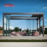 3X6M Rainproof Sunshade Motorised Aluminum Pergola Louver Garden Patio Backyard Retractable Pergola