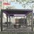 Outdoor Motorized Aluminum Louvered Roof Patio Garden Terrace - Bioclimatic Adjustable Shelter Retractable Pergola