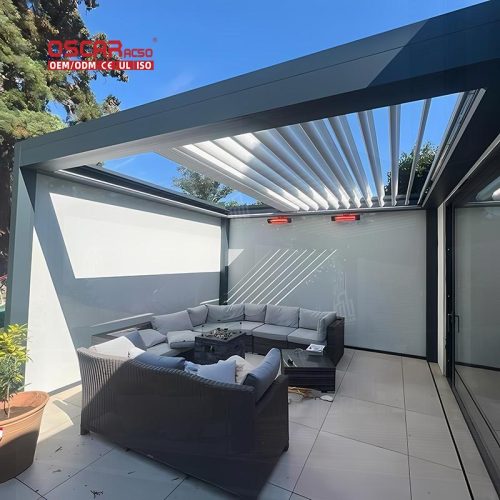 Hot Sale Aluminium Outdoor Waterproof Camping Tent Awning Balcony Patio and Carport Retractable Pergola