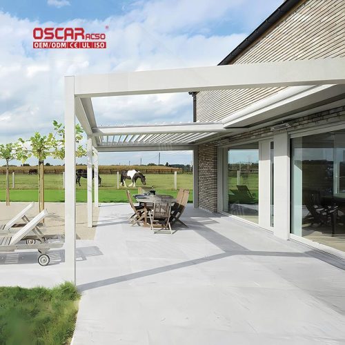 Electric Louvered Roof Pergola System Kits Bioclimatic Aluminum Pergola Patio Garden Backyard in Us Retractable Pergola