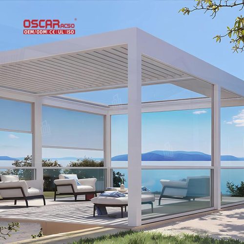 Light Kit Pergola with Aluminium Structure Ideal Commercial Spaces Outdoor Venues and Louvered Structures Retractable Pergola