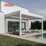 Smart Energy - Saving Led Strip Light Kit Outdoor Commercial Aluminum Pergola Patio Garden Retractable Pergola