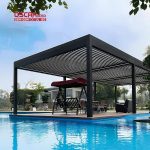 Smart Energy - Saving Led Strip Light Kit Outdoor Commercial Aluminum Pergola Patio Garden Retractable Pergola