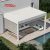 Outdoor Garden Electric Waterproof Louvered Roof with Glass Panels Shade Structure Patio Backyard Terrace Retractable Pergola