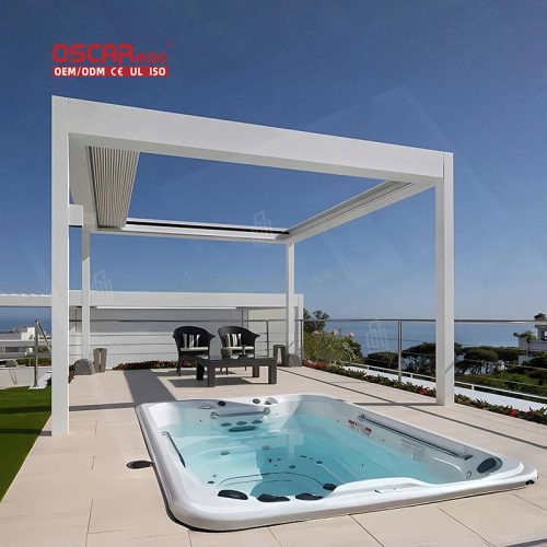Heavy  Duty Electric Aluminium Waterproof Bioclimatic Gazebo and Pergola Garden Patio and Backyard Retractable Pergola