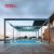 Outdoor Aluminum Louvers Pavilion with Led Light Waterproof Modern Garden Patio Backyard Retractable Pergola