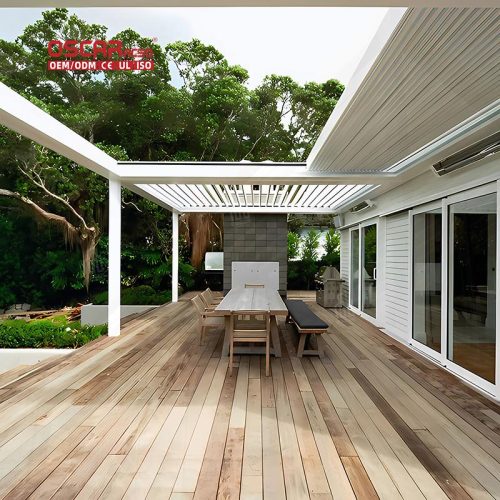Aluminium Blinds Backyard Patio Heat - Blocking Uv - Resistant Stylish Functional Outdoor Garden Terrace Retractable Pergola