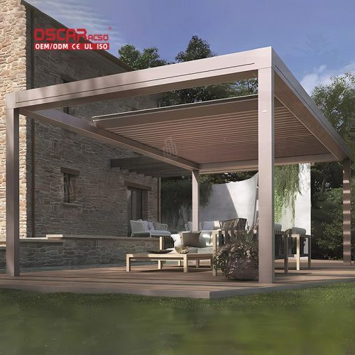 Louvered 4X6M Aluminium Pergola Set Adjustable Ventilation Modern Design Outdoor Patio Garden Backyard Retractable Pergola