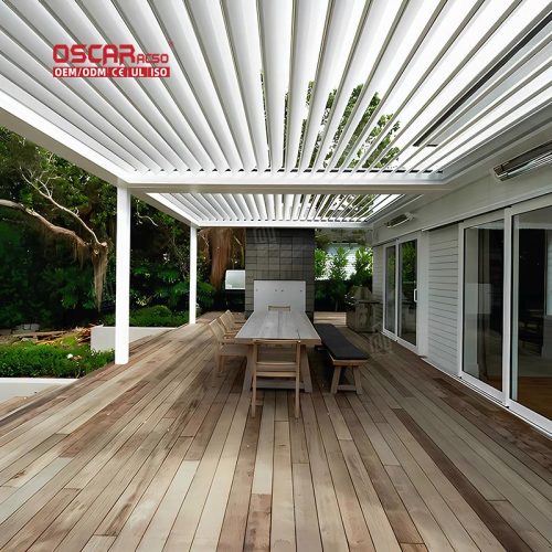 Adjustable Rotating Outdoor Wood Pergola Garden Patio Balcony 6X4 European Style Retractable Pergola