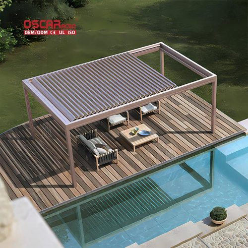 Louvered Bioclimatic Pergola Garden Patio Backyard Eco  Friendly innovative Outdoor Shading Solution Retractable Pergola