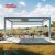 Outdoor Adjustable Waterproof Square Shutter Louver Gazebo Garden Patio Backyard Retractable Pergola
