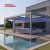 Columned Veranda Aluminium Zipped Pvc Side Curtains Pergola Roof Canopy Use in Gardens Patios Balconies Retractable Pergola