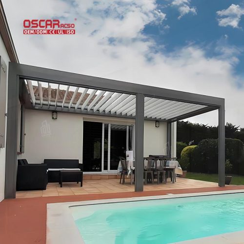 with Sun  Blocking and Wind  Resistant Functions Creative Modern Design Ideal Patio Garden Balcony Retractable Pergola