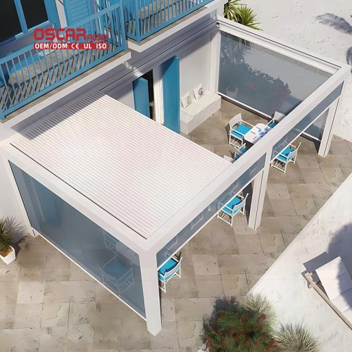 Pergola Roof Awning Gazebo Garden Backyard Patio Sunrooms with Sun  Blocking and Ventilation Features Retractable Pergola