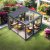 Adjustable Waterproof Louvered Roof with Led Light Motorized Aluminium Shade Garden Patio Backyard Outdoor Retractable Pergola