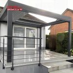 3X3 3X4 4X4 6X4 Modern Outdoor Bioclimatic Aluminum Led Louvered Shade Structure Garden Patio Backyard Retractable Pergola