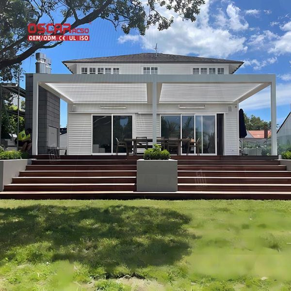 4X3 Aluminum Louvered Garden Awning Kits Bioclimatic Outdoor Pergola Roof System Patio Backyard Balcony Retractable Pergola