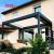 Outdoor Motorized Louvered Aluminum Sun Shade Gardens Patios Backyards Customizable Adjustable Retractable Pergola