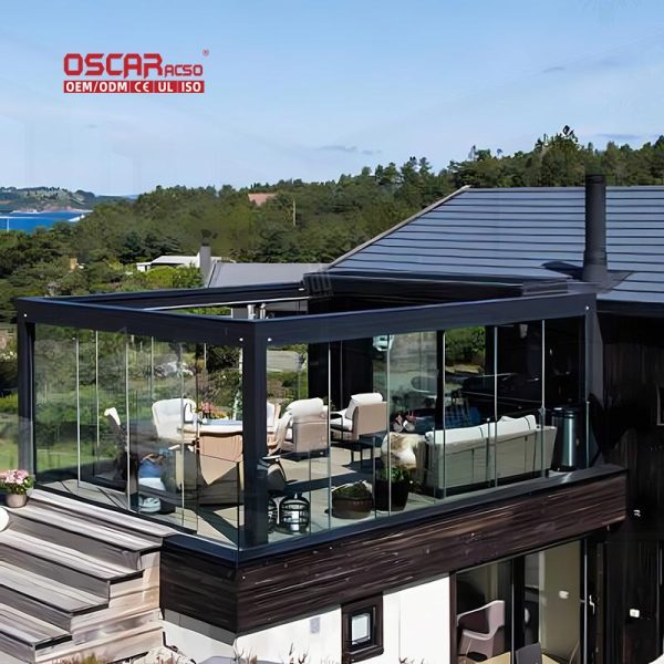 Roof System Garden Sale Ideal Outdoor Courtyard Patio Aluminum Pergola  Electric Function Metal Structure Retractable Pergola