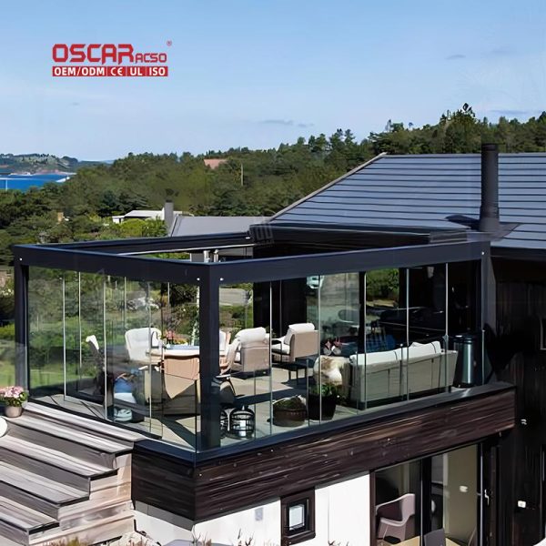 Wholesale Aluminum Profiles Pergolas Motorized Retractable Slatted Pergola Roof Awning Garden Patio Backyard Retractable Pergola