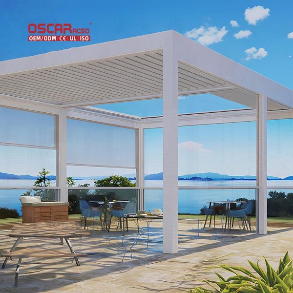 with Adjustable Angle Patio Terrace Pergola Outdoor Spaces Ideal Backyards Gardens and Poolside Areas Retractable Pergola