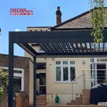 3X3 3X4 4X4 6X4 M Modern Outdoor Bioclimatic Aluminum Led Louvered Sunshade Shelter Garden Patio Balcony Retractable Pergola