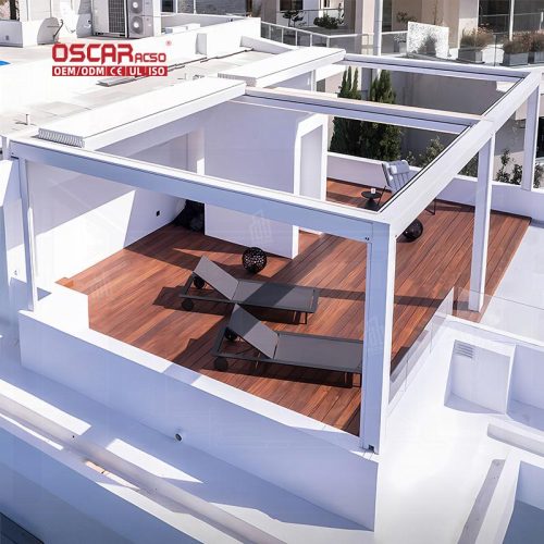 Roof Pergola Awning Outdoor Gardens Balconies and Decks Offering Adjustable Shading and Stylish Design Retractable Pergola
