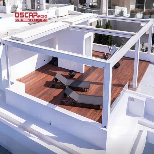 Customized Movable Louvers Aluminium Outdoor Pergola with Modern Bioclimat Style Garden Patio Backyard Retractable Pergola