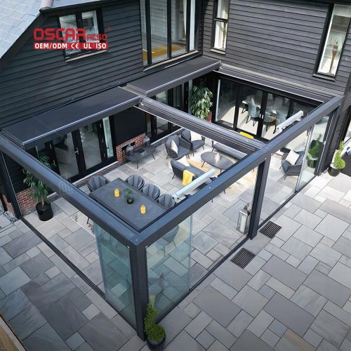 Weatherproof Luxury Motorized Fixed 4X3 Bioclimatique Aluminum Pergola Awning Systems Patio Garden Balcony Retractable Pergola