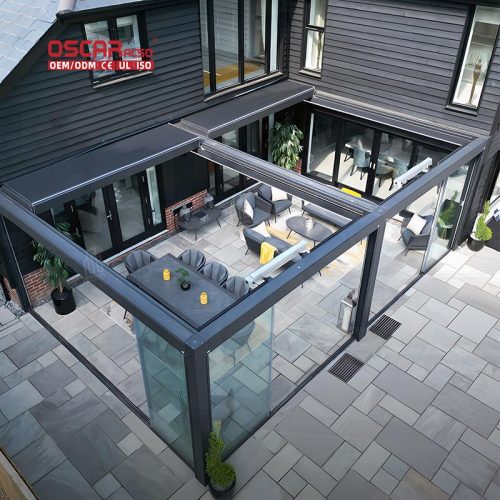 Aluminium Louvre Light Kit Pergola Commercial Decorative Lighting Outdoor Patio Pergola Decor Retractable Pergola