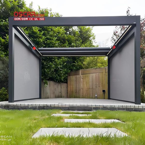 Modern Motorised Aluminium Arbours Arches Outdoor Wedding Gazebo Garden Party Backyard Gathering Retractable Pergola