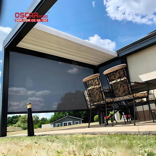 Free Standing Waterproof Automatic Modern Aluminum Pergola Garden Patio Backyard Outdoor Use Retractable Pergola