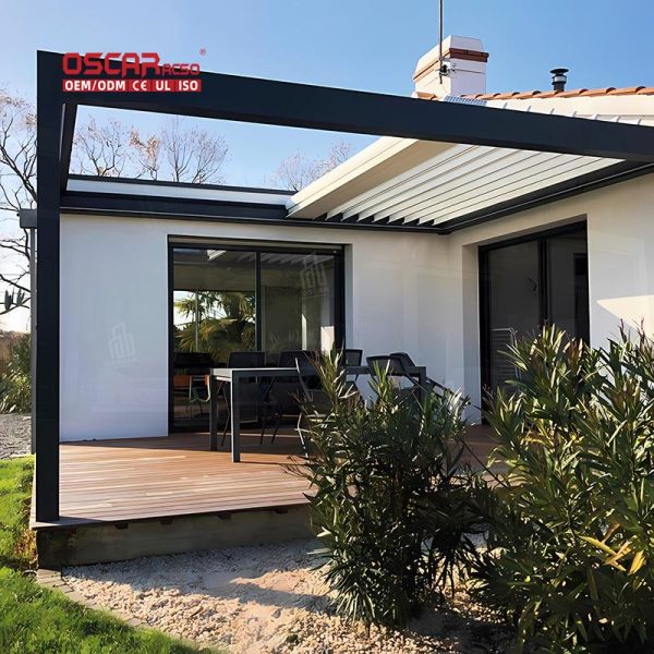 Dual  Function Outdoor Shading and Energy  Saving Ideal Backyard Patio Garden Us European Design Retractable Pergola
