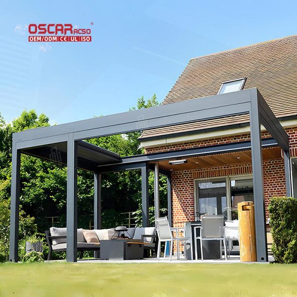 Hot Selling Aluminium Pergola Gazebo Garden Patio and Backyard Outdoor Sun Protection Shade Retractable Pergola