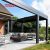 5X5M Motorized Waterproof Auto Louvers Outdoor Patio Backyard Pergola Kits Garden Decor Retractable Pergola