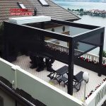 Aluminum Outdoor Sun Shading Motorized Louvered Roof Pergola Kits Patio Garden Balcony Cover Shading Retractable Pergola