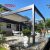 Outdoor Aluminum Pergola with Sun Protection and Ventilation Feature Stylish Modern Garden Patio Backyard Retractable Pergola